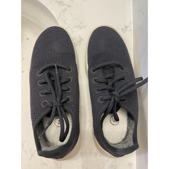 Allbirds Women's‎ Size 7 Tree Runners Black Mesh Lace Up Athletic Sneakers Shoes - Picture 4 of 6